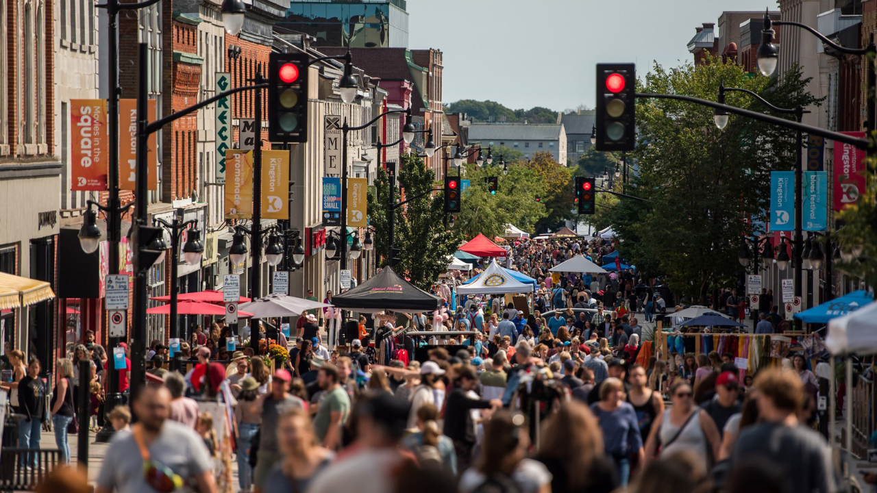 Princess Street restaurants and nightlife in downtown Kingston.