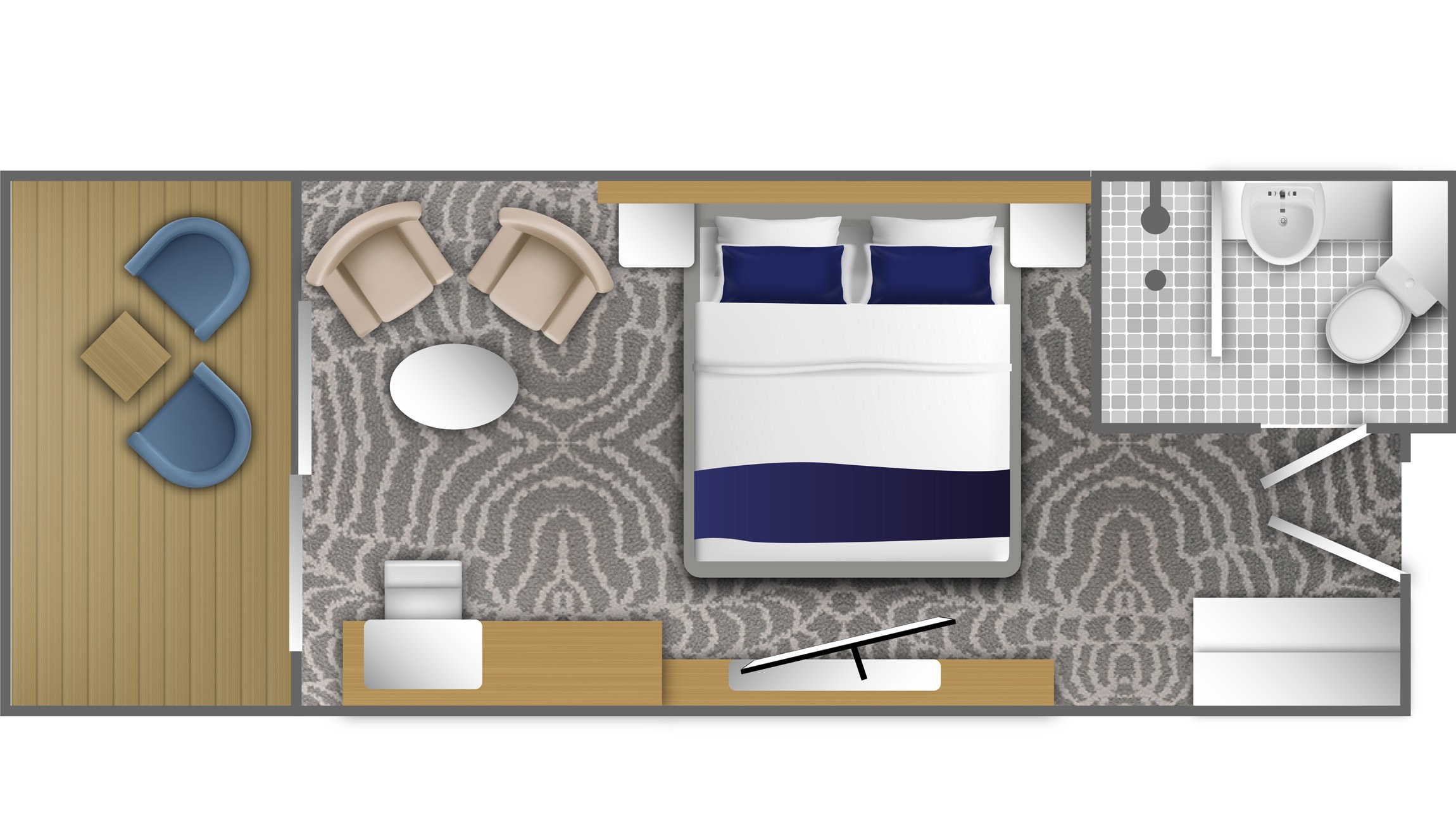 Category 5 superior balcony cabin deck 4 floor plan ocean albatross