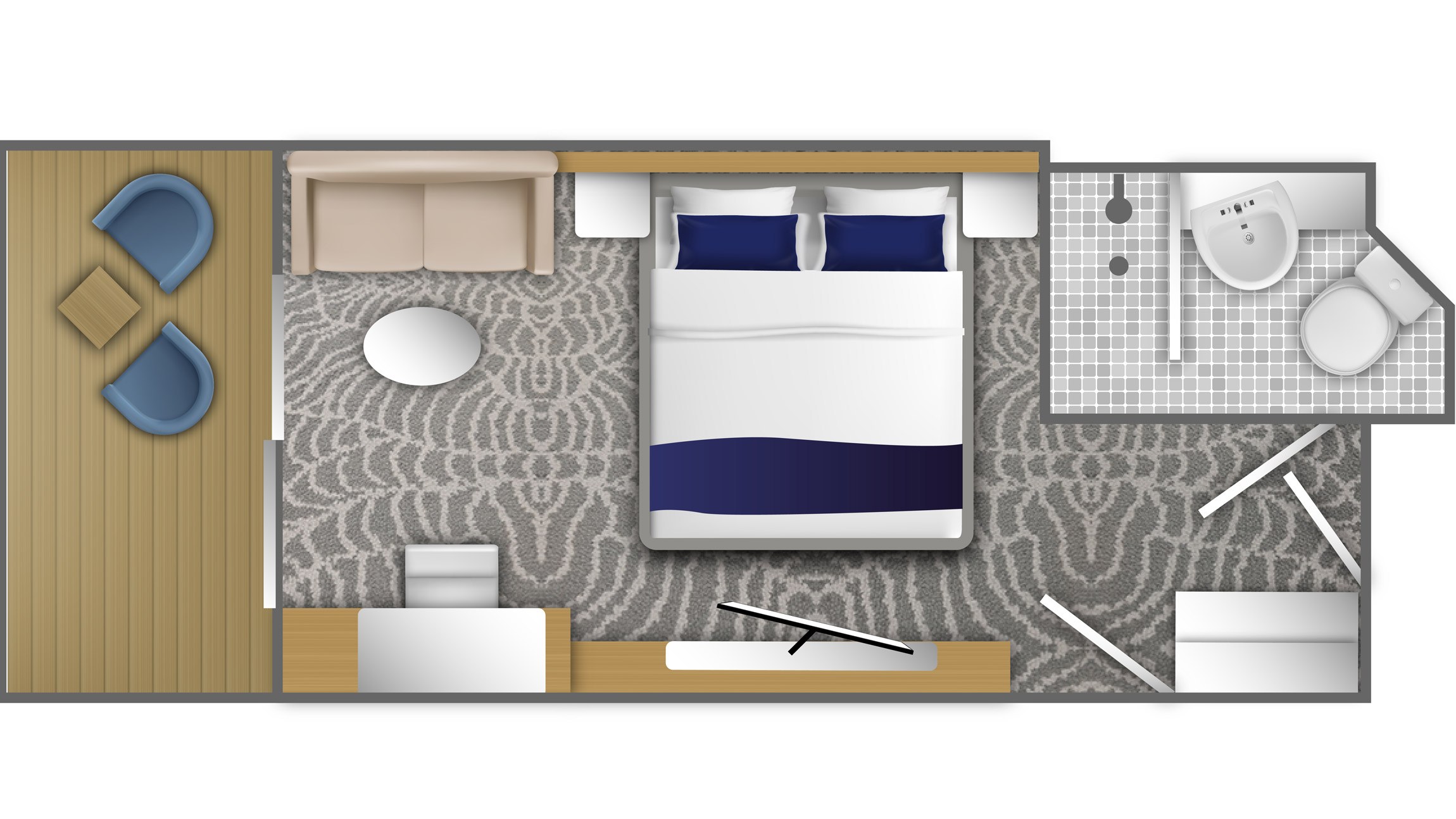 Category 5 superior balcony cabin deck 6 floor plan ocean albatros