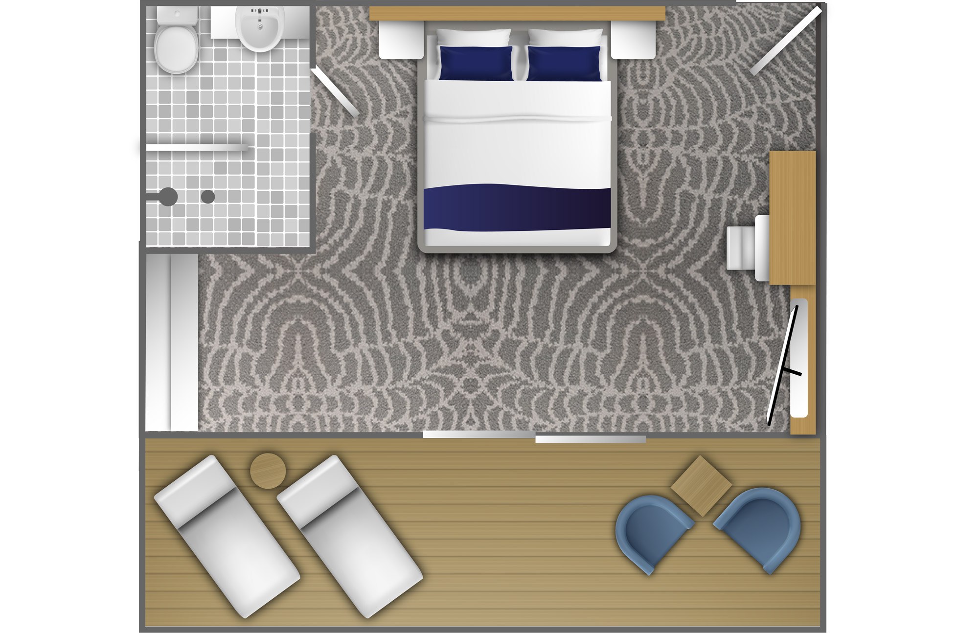 Category 7 balcony suite deck 6 floor plan ocean albatros 3