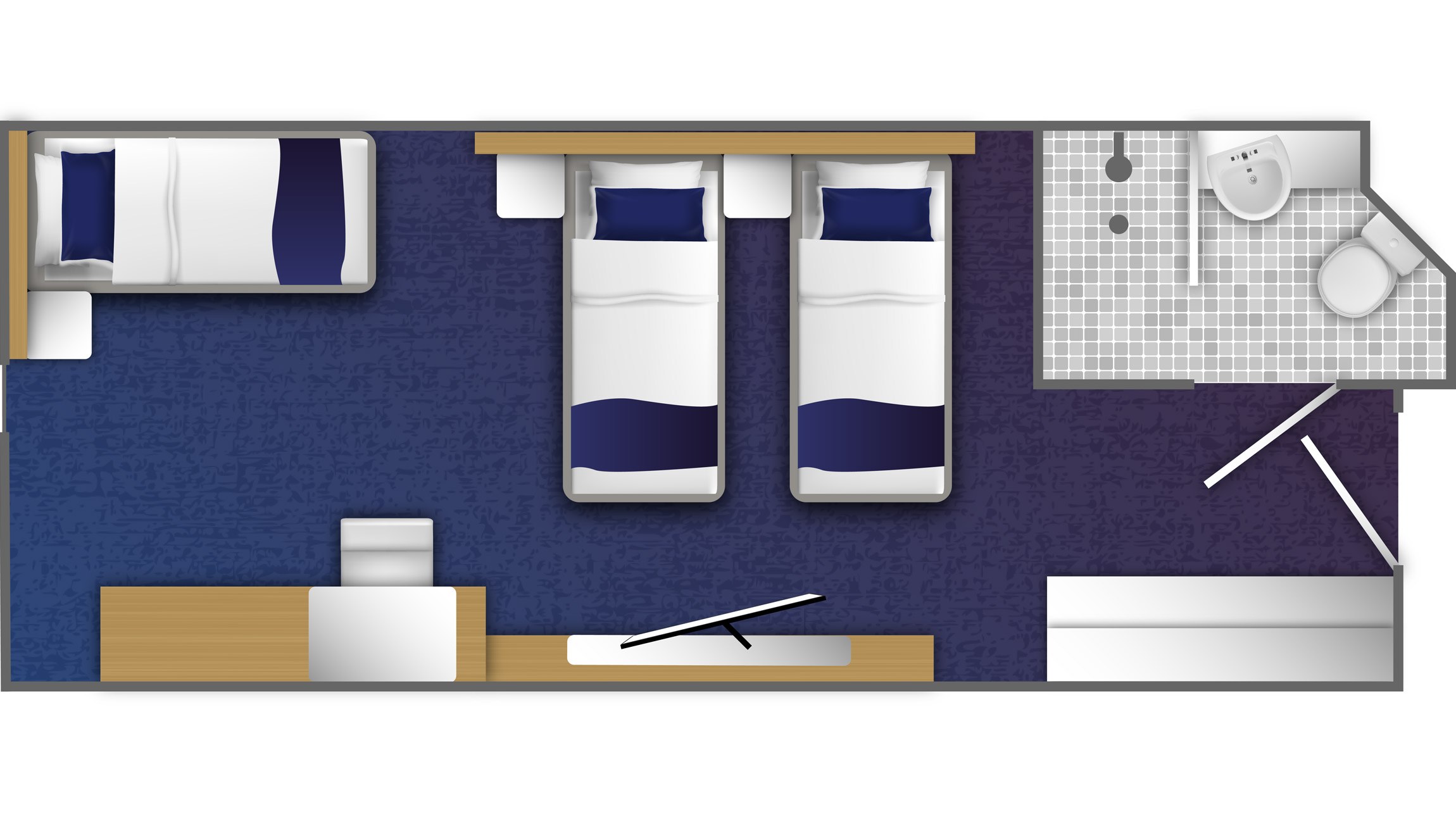 Category 1 triple cabin floor plan deck 3 ocean victory