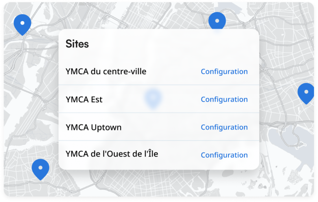Multi Locations list configure settings FR