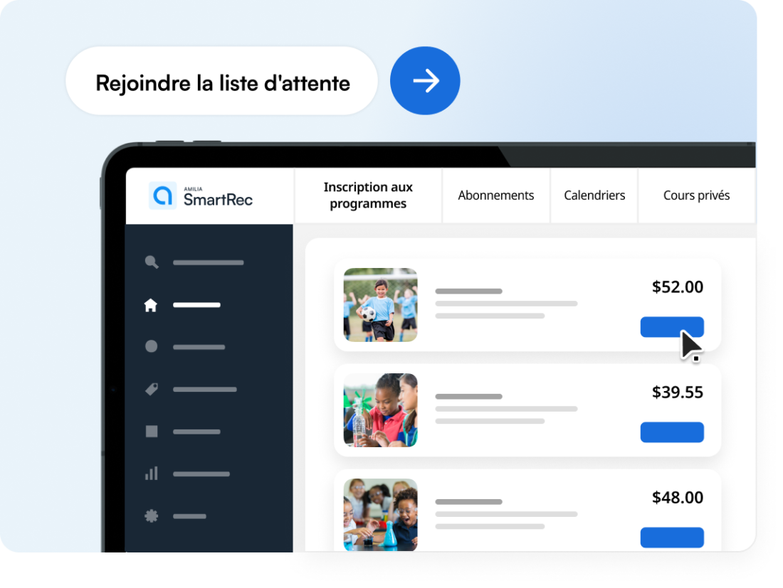 Join waitlist for child care programs ipad visual FR
