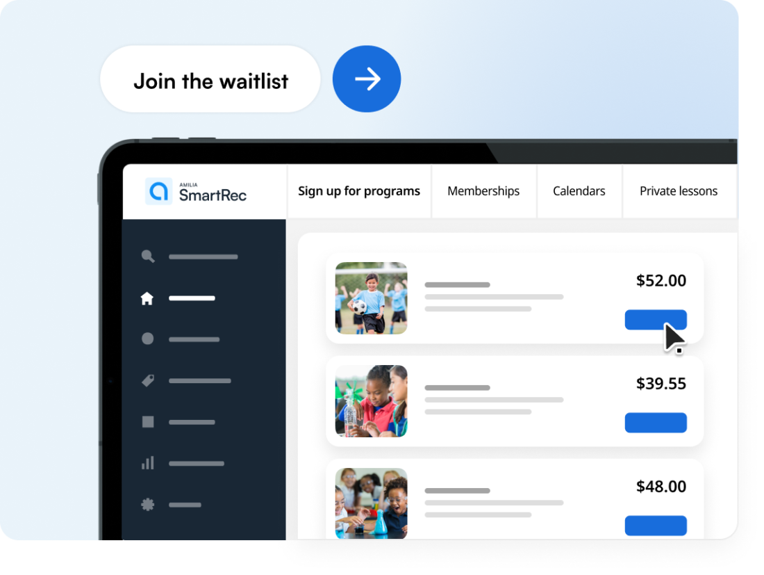 Join waitlist for child care programs ipad visual