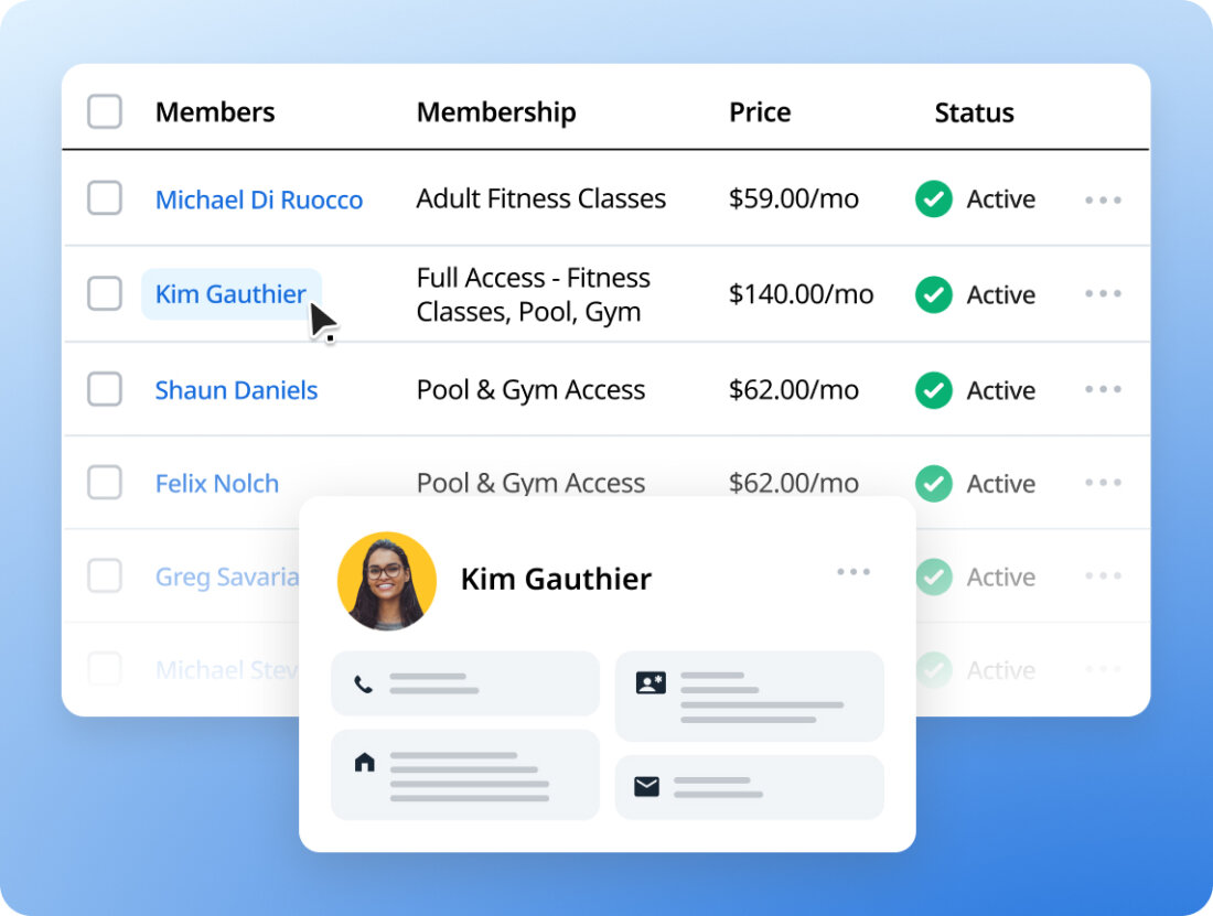 Membership CRM registrations list and members EN 2x