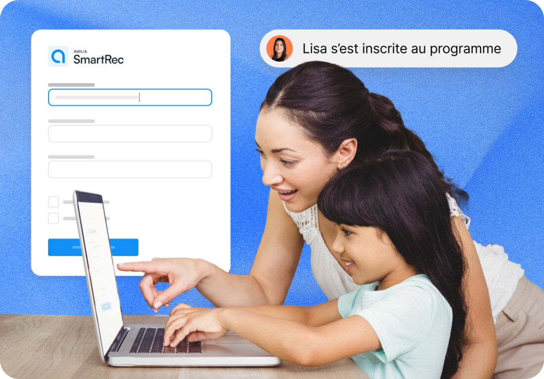 Mother dauther signingup registration to program FR 2x
