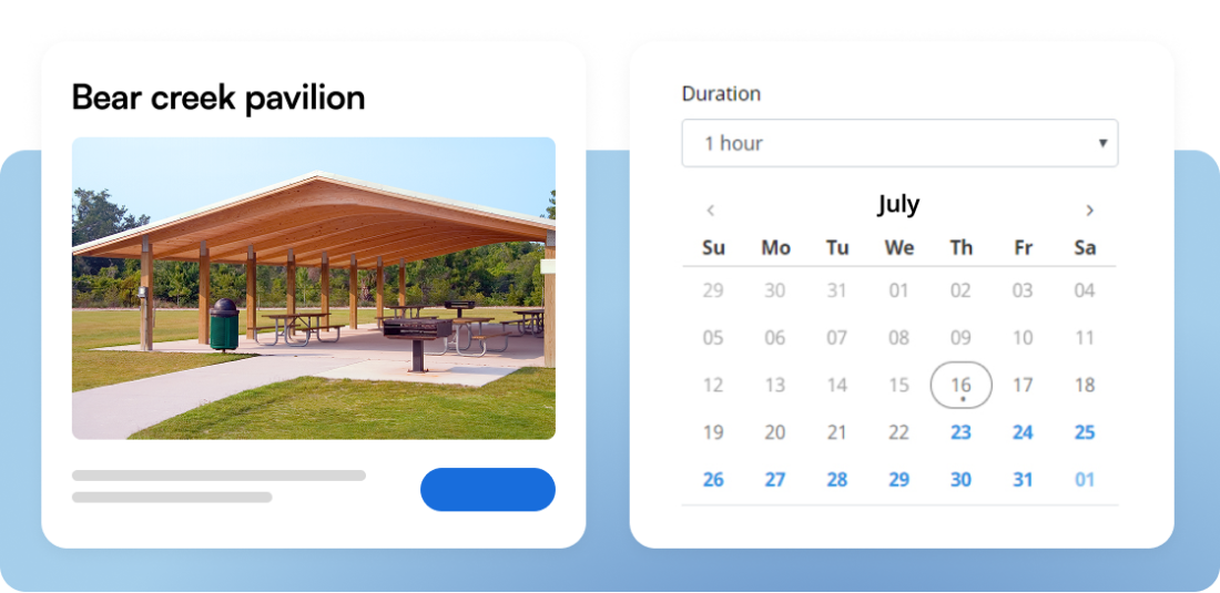 Online facility booking calendar small EN