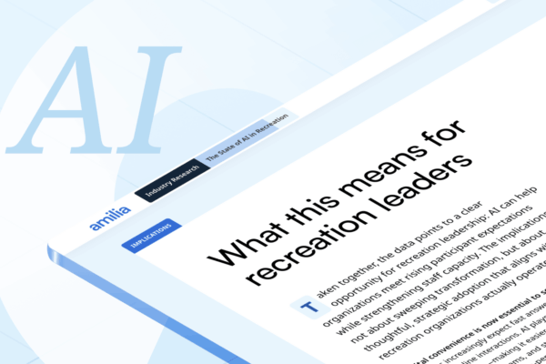 Amilia Preview of a report on changing community expectations for AI in recreation and community organizations