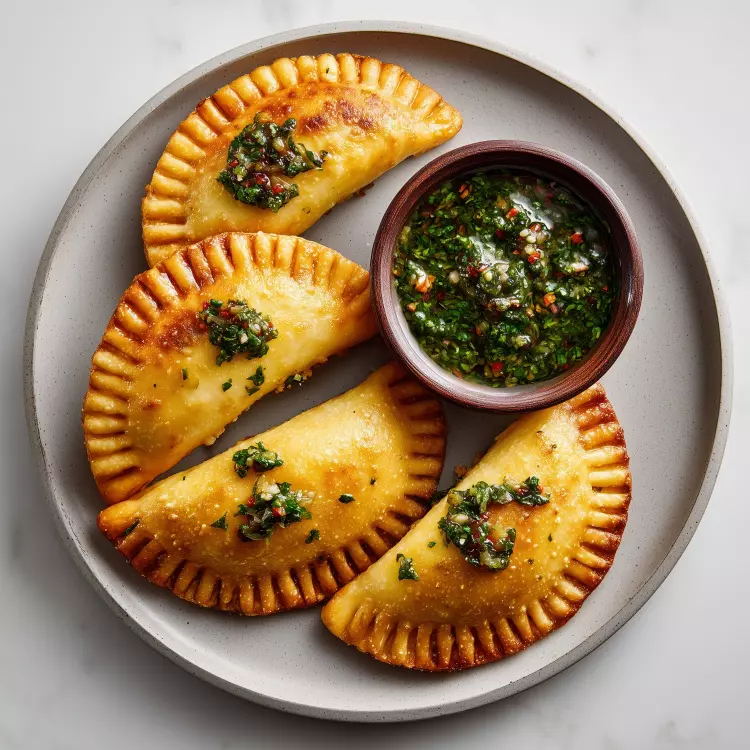 4 empanadas épinards fromage de la panaderia Romina, salsa verde