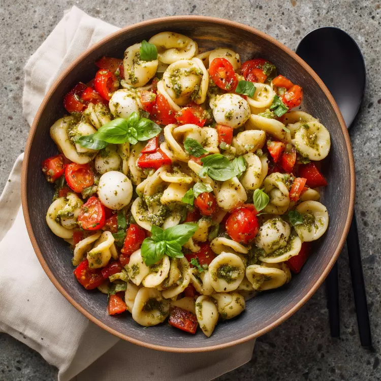 Salade d'orecchiettes à la bruschetta de tomates au basilic et bocconcinis (750ml)