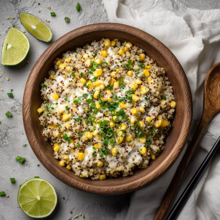 Salade de quinoa au blé d'Inde, avocats, lime et coriandre (1 litre)