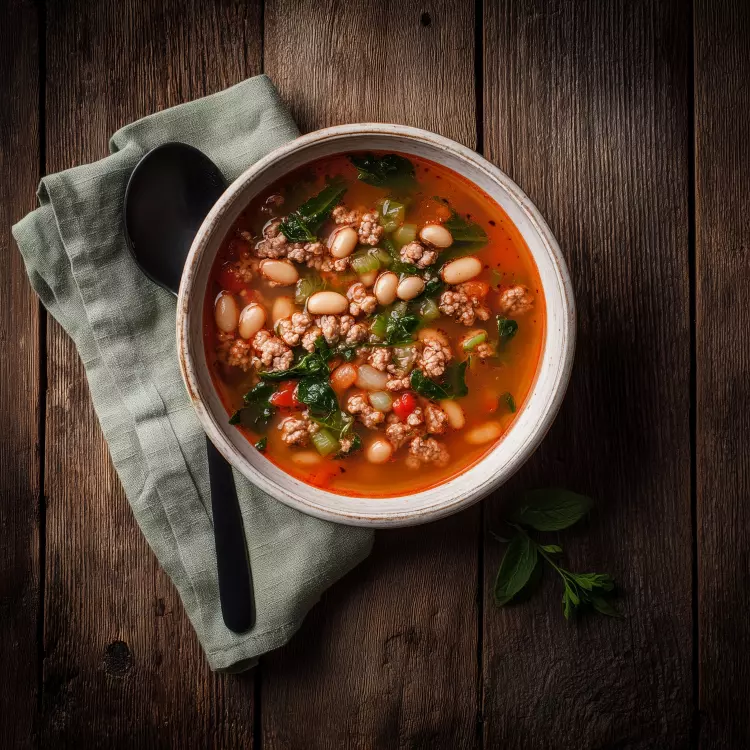 Minestrone à la chair à saucisse italienne douce