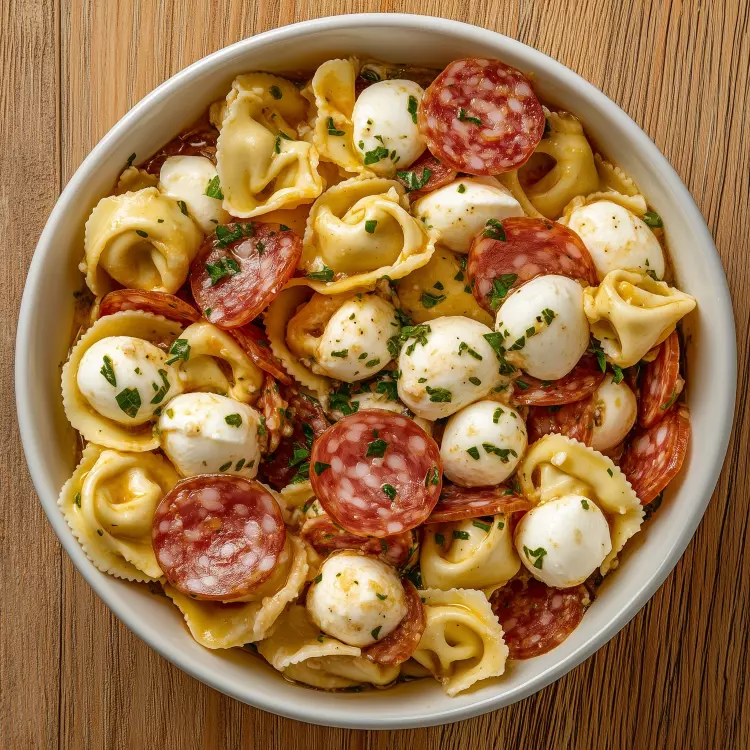 Salade italienne de tortellinis, légumes et bocconcinis (1 litre)