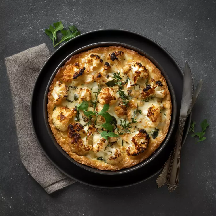 Quiche au chou-fleur rôti