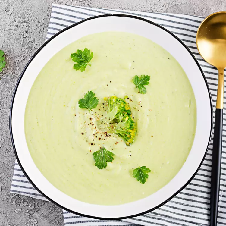 Potage de chou-fleur et brocoli