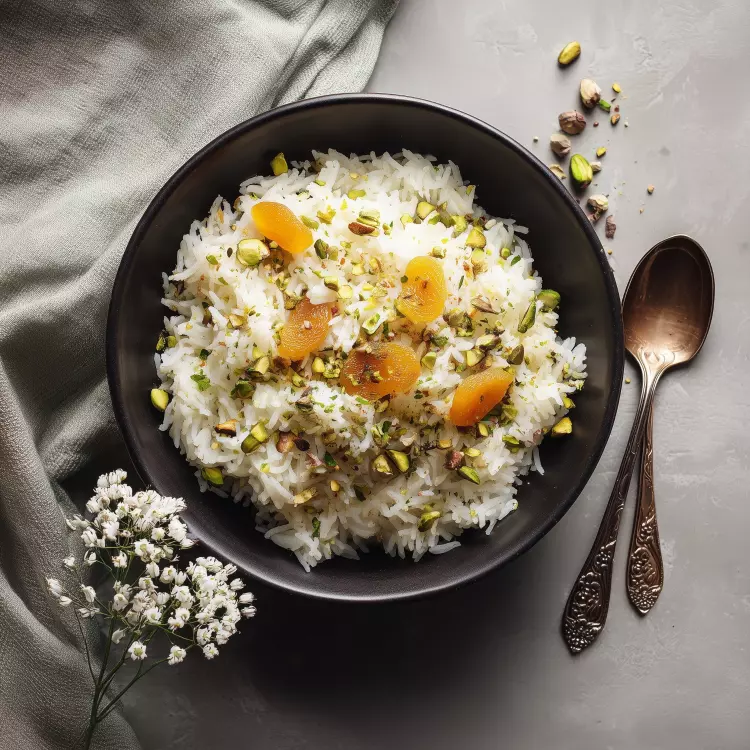 Riz bijoux safrané aux pistaches