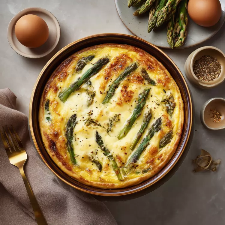 Quiche aux asperges et brie