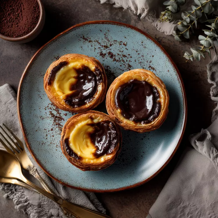 6 pasteis de nata cacao - Do Rosario