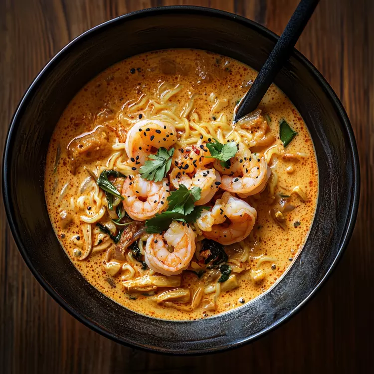 Soupe de maïs aux crevettes et cari