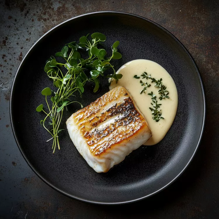 2 filets de poisson blanc AMD, beurre blanc à l'aneth