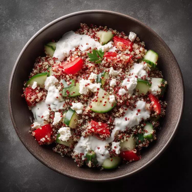 Salade de quinoa aux légumes et feta, vinaigrette au chipotle (1 litre)