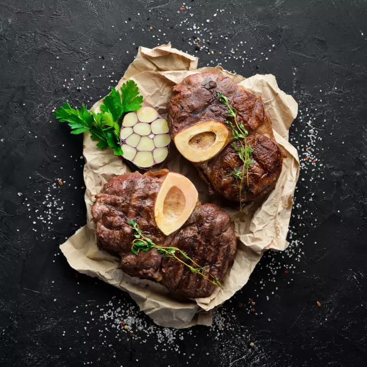2 osso bucco de porc aux pommes et au cidre, gratin dauphinois