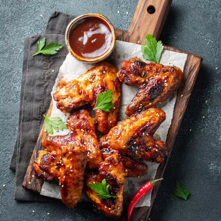 4 brochettes de filet de porc Buffalo