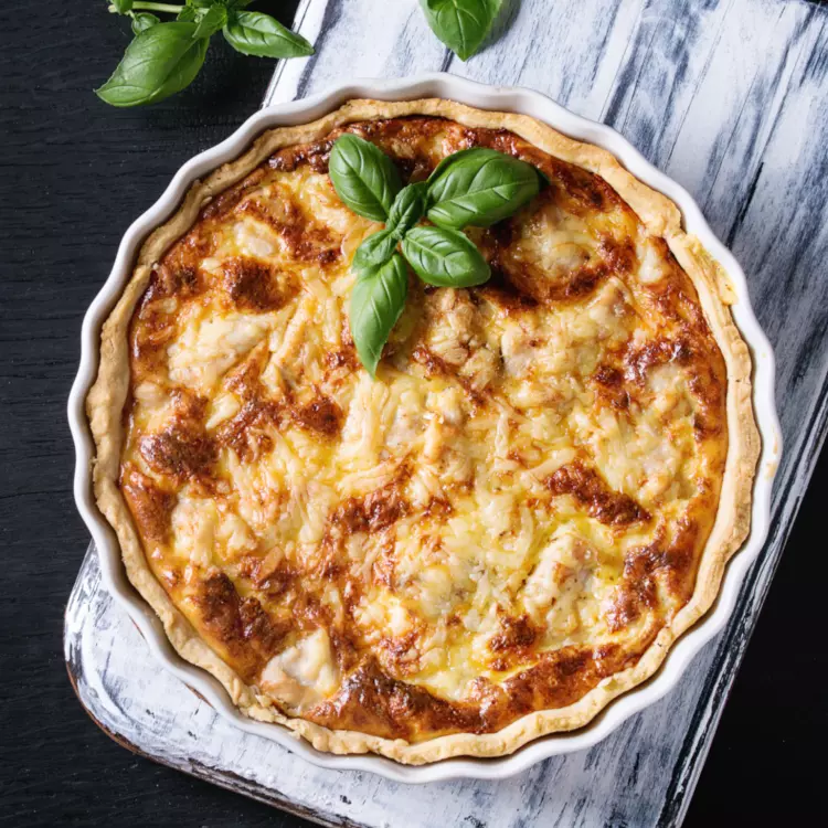 Quiche aux poireaux et 3 fromages