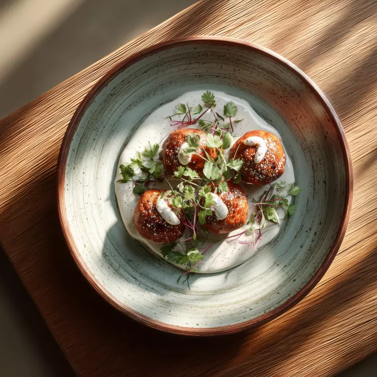 6 tsukunes de poulet, sauce wafu