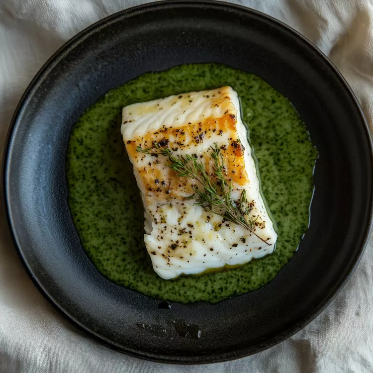 2 pavés de saumon de l'Atlantique, sauce vierge aux baies de sureau immatures et artichauts