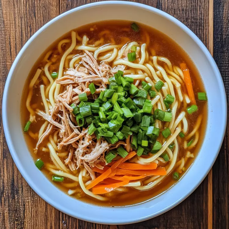 Soupe ramen de porc effiloché façon chashu