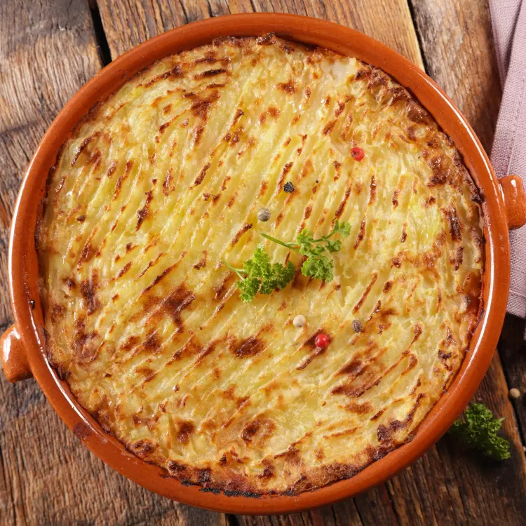 Parmentier de veau effiloché, panais et Yukon