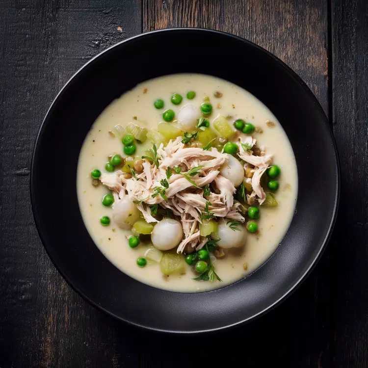 Sauce crémeuse au poulet et petits légumes (600g)