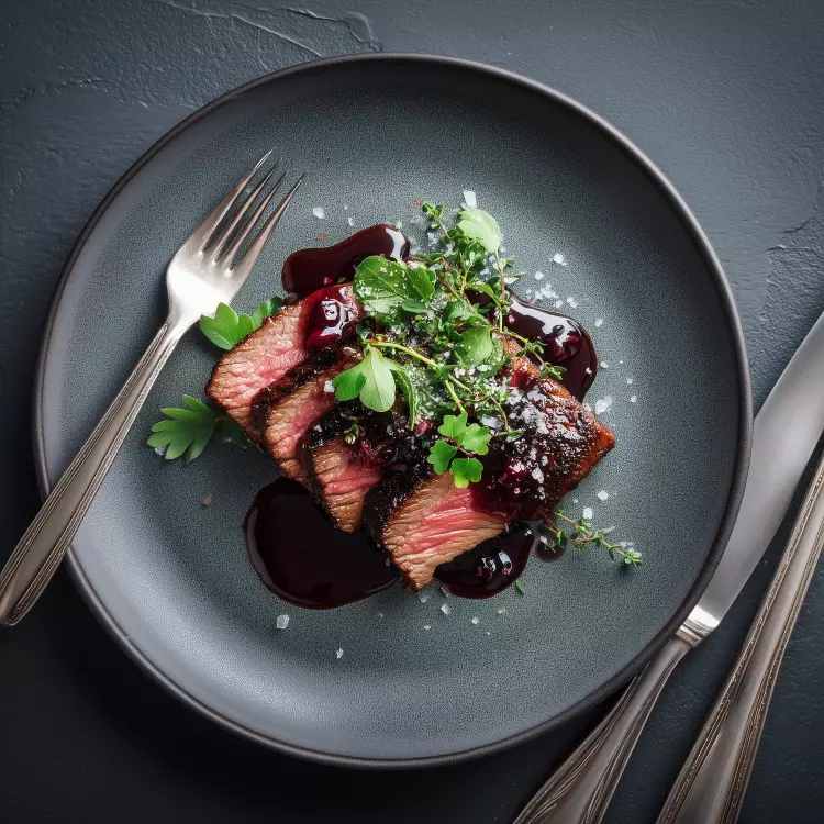2 steaks de macreuse de bœuf, sauce bordelaise