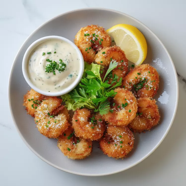 12 crevettes tigrées panées frites, sauce tartare