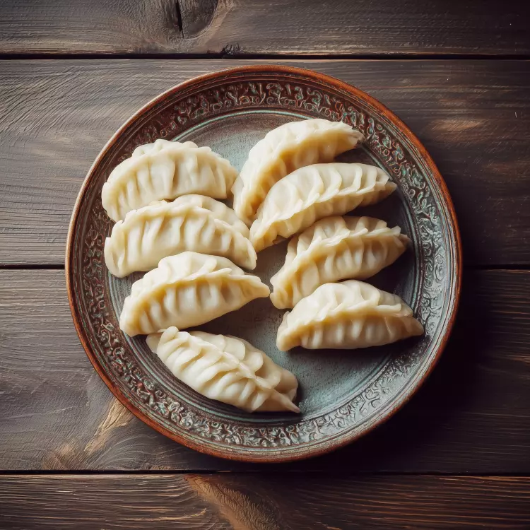 8 dumplings de porc de Mlle Dumplings, sauce aux arachides