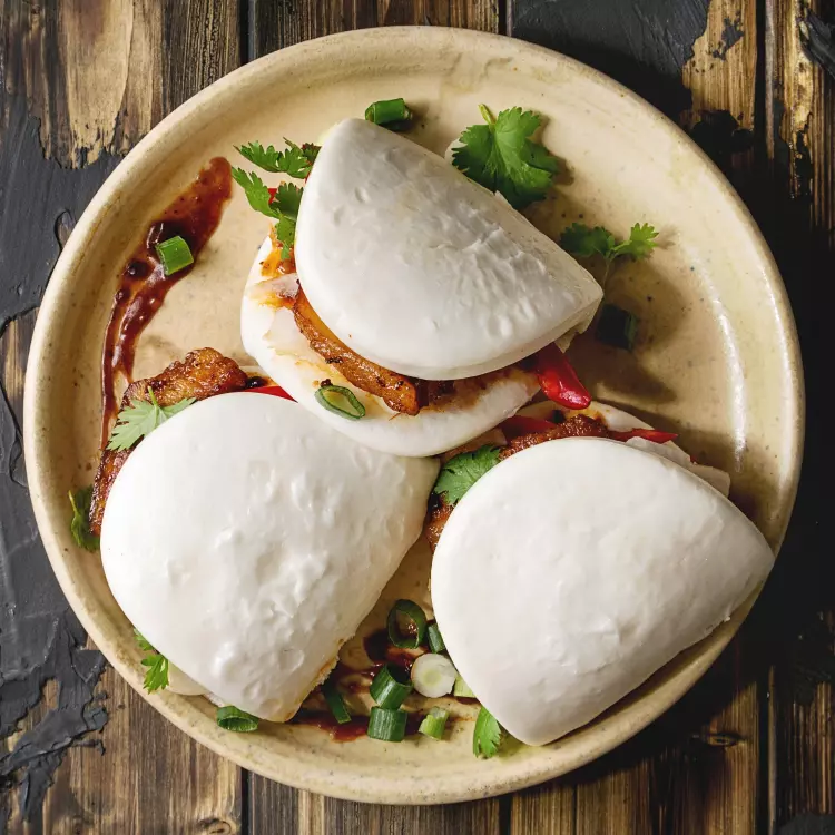 Flanc de porc et pulled-pork caramélisés à l'érable, purée de pommes de terre et carottes