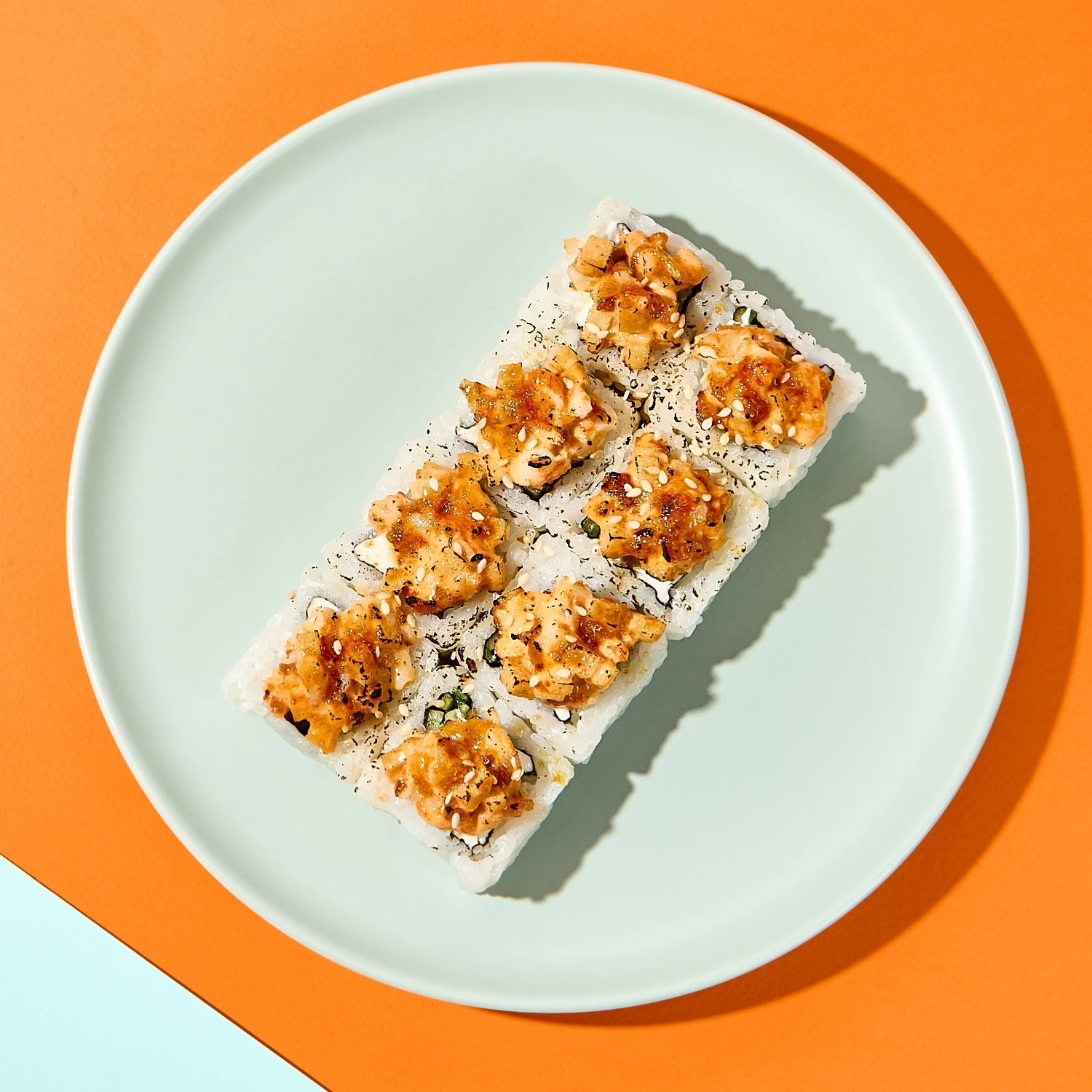 Riz croustillant des crevettes épicées – mince