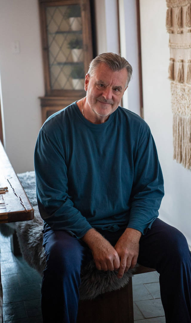 Gordie pedalling for prostates cedars 1