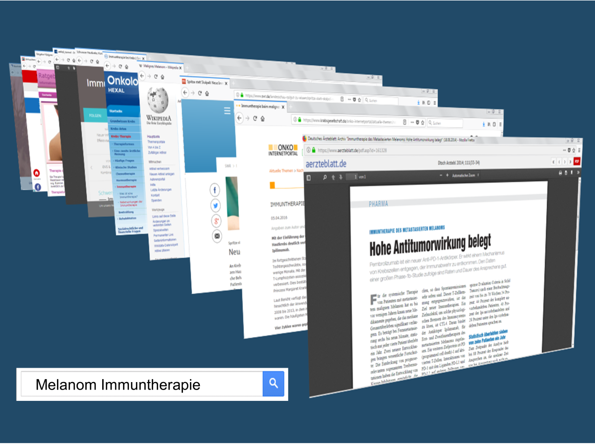 Exploring the Most Visible German Websites on Melanoma Immunotherapy: A Web-Based Analysis Exploring the Most Visible German Websites on Melanoma Immunotherapy: A Web-Based Analysis