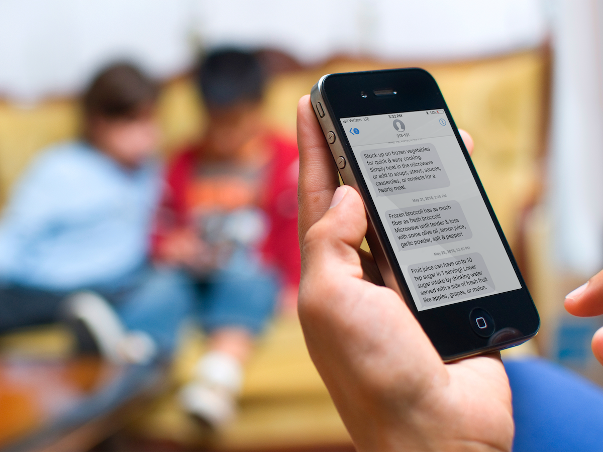 A Text Messaging Intervention (Txt4HappyKids) to Promote Fruit and Vegetable Intake Among Families With Young Children: Pilot Study A Text Messaging Intervention (Txt4HappyKids) to Promote Fruit and Vegetable Intake Among Families With Young Children: Pilot Study