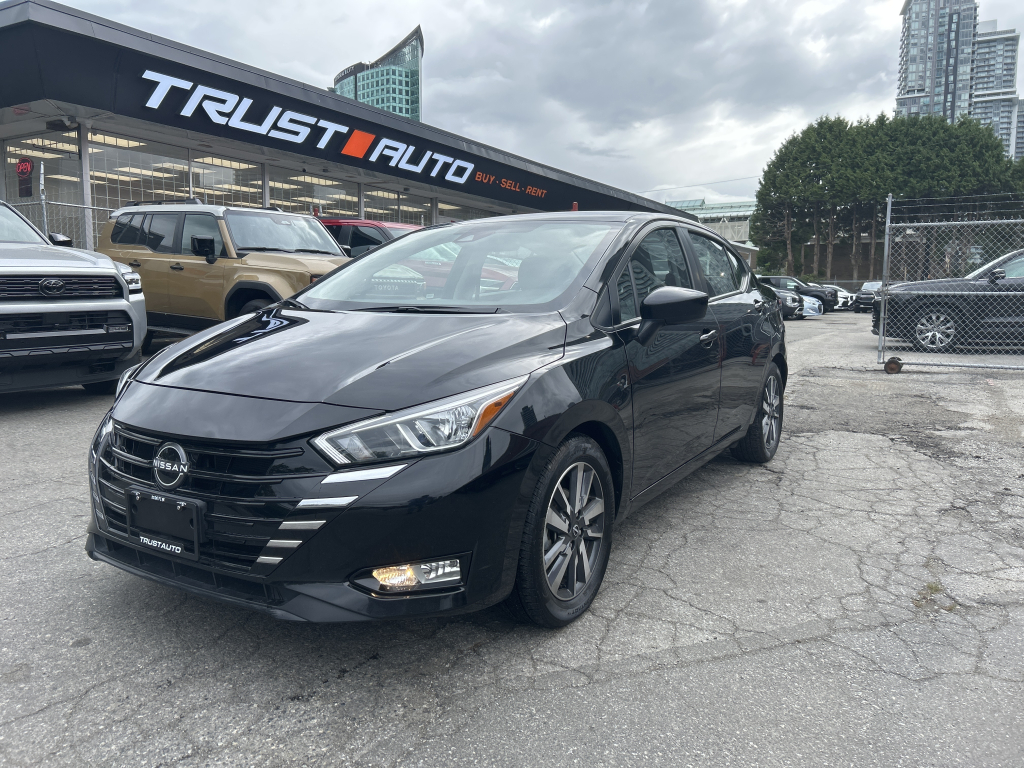 Black 2024 Nissan Versa SV FWD Sedan Front-Wheel Drive 4-Speed Automatic