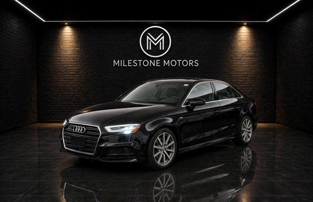 Black 2018 Audi A3 Sedan Automatic