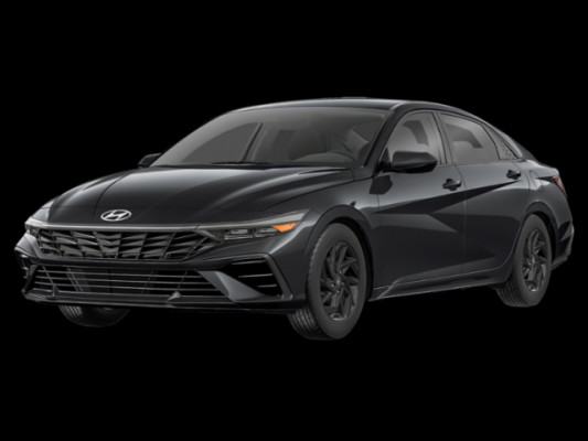 Black 2025 Hyundai Elantra Sedan Front-Wheel Drive Continuously Variable Transmission