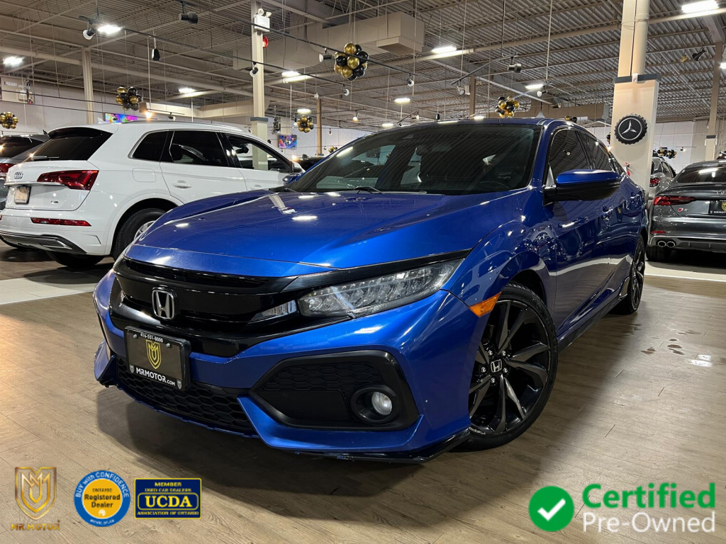 Blue 2018 Honda Civic Hatchback Sport Touring FWD Hatchback Front-Wheel Drive Automatic