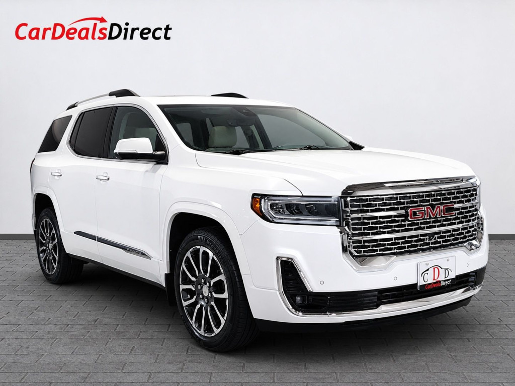 White 2021 GMC Acadia Denali AWD SUV / Crossover Four-Wheel Drive Automatic