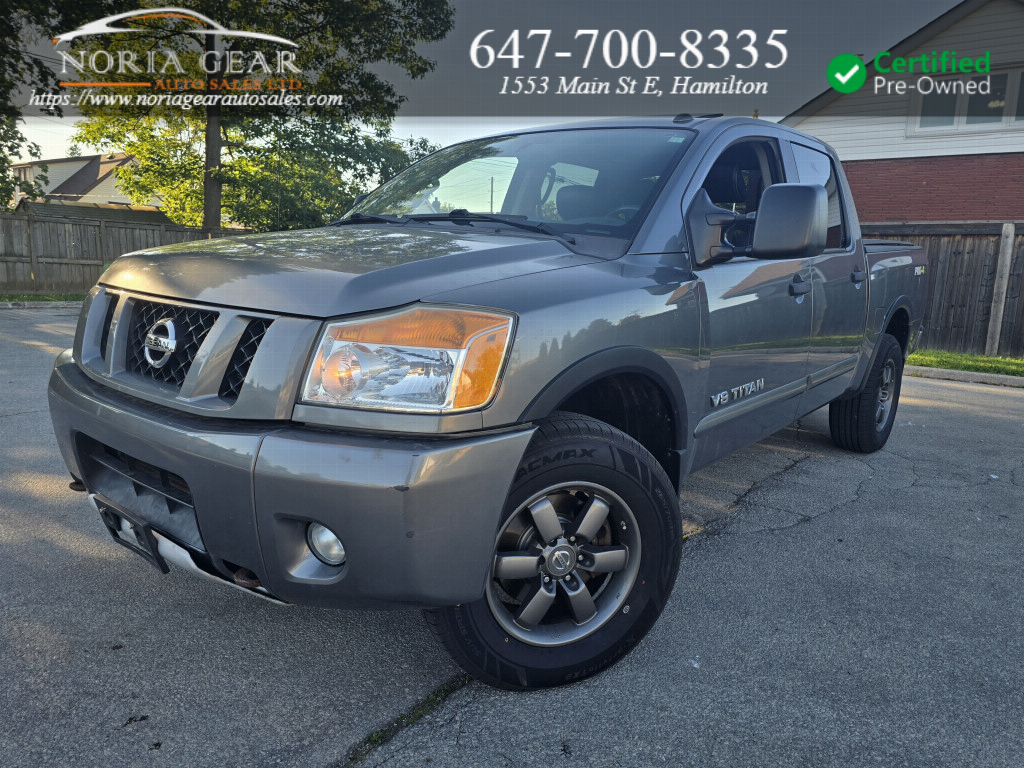 Gray 2015 Nissan Titan Pickup Truck Automatic