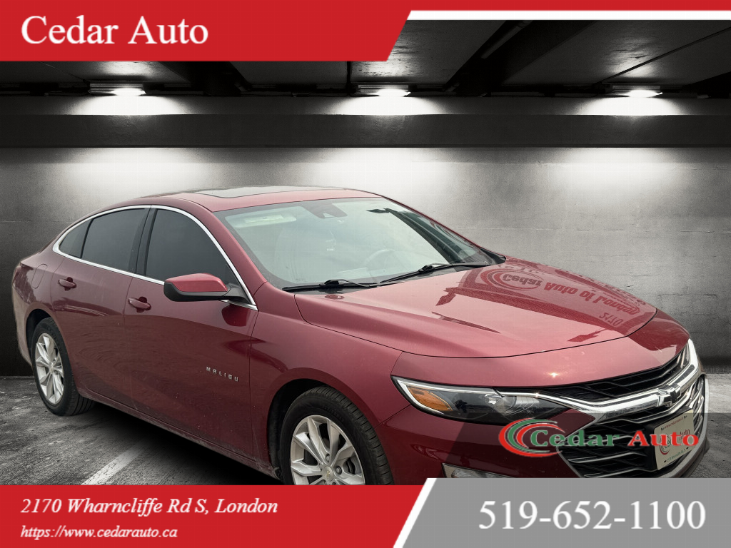 Red 2019 Chevrolet Malibu Sedan Front-Wheel Drive Automatic