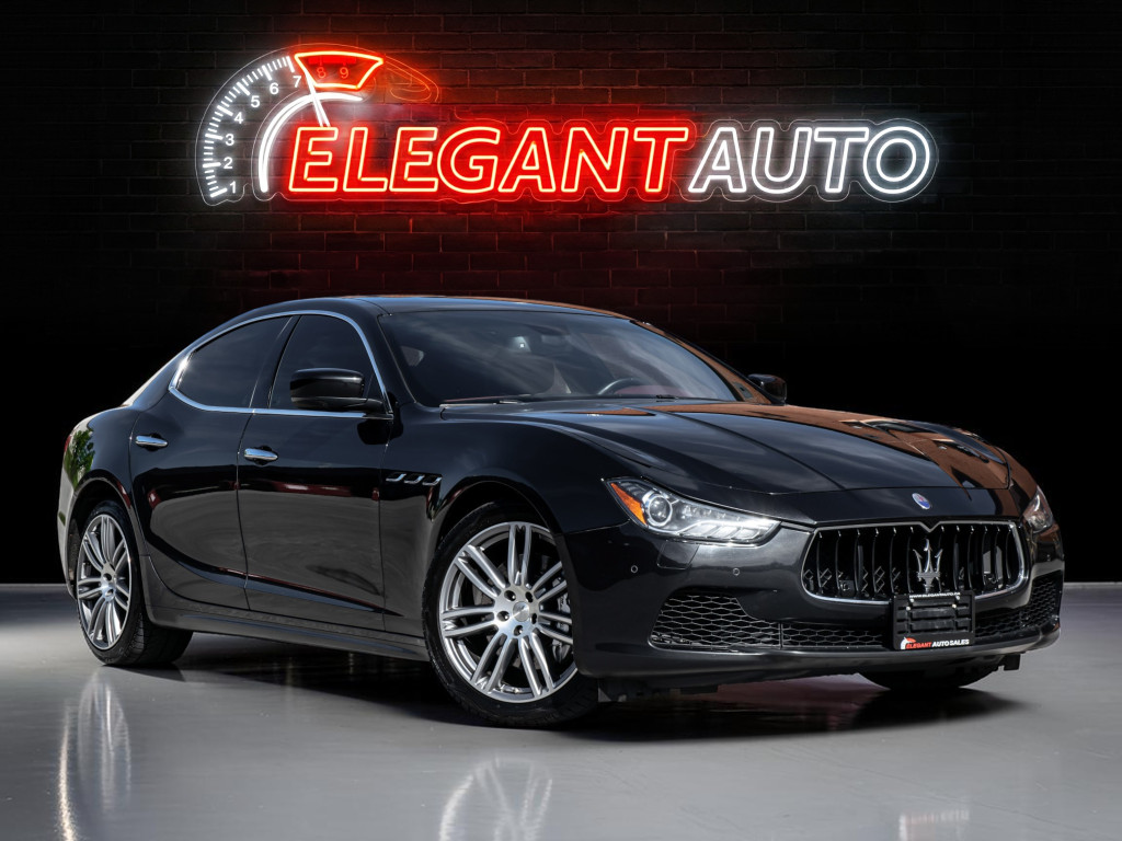 Black 2014 Maserati Ghibli S Q4 AWD Sedan All-Wheel Drive Automatic