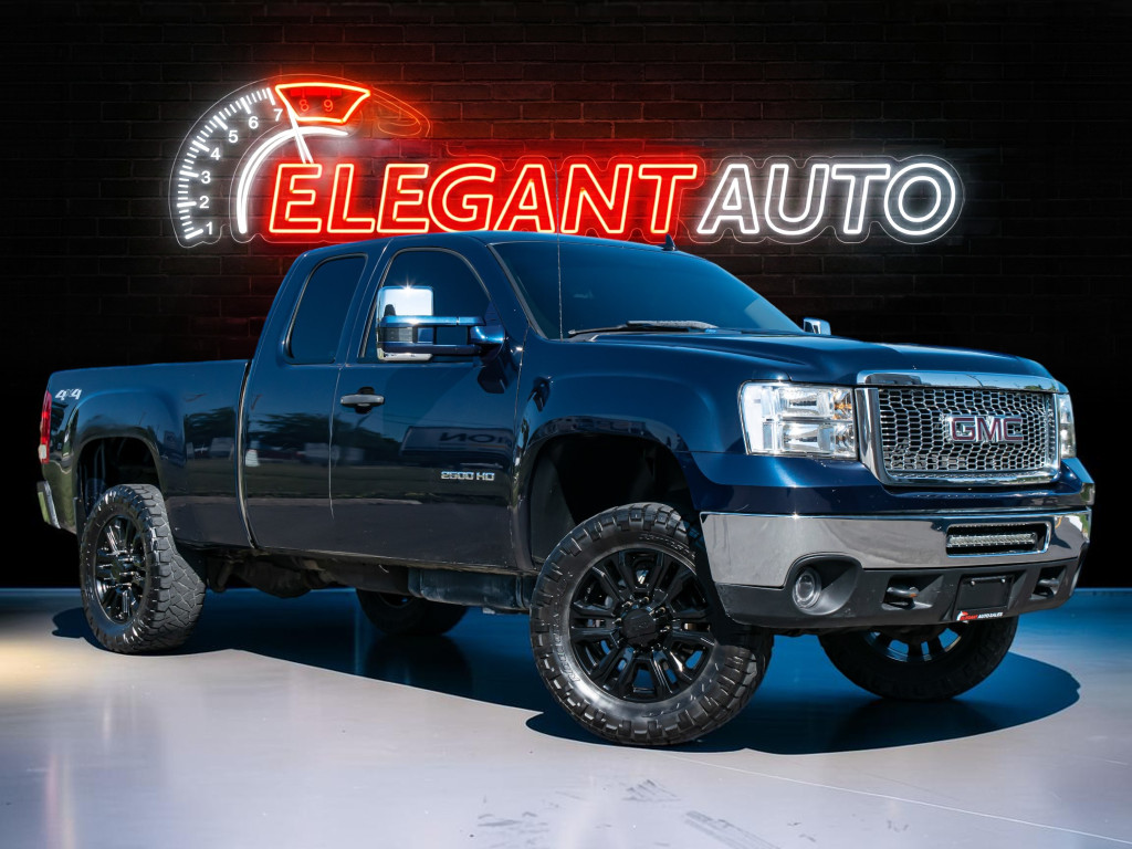 Blue 2011 GMC Sierra 2500HD Pickup Truck Four-Wheel Drive Automatic